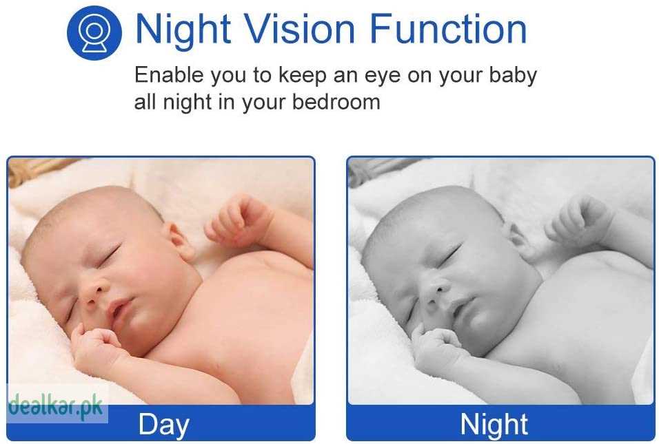 Baby Monitor GHB Con Video E Audio - Schermo 5'' HD 1080P - Autonomia 168 Ore - Visione Notturna - Ninne Nanne - Foto 4