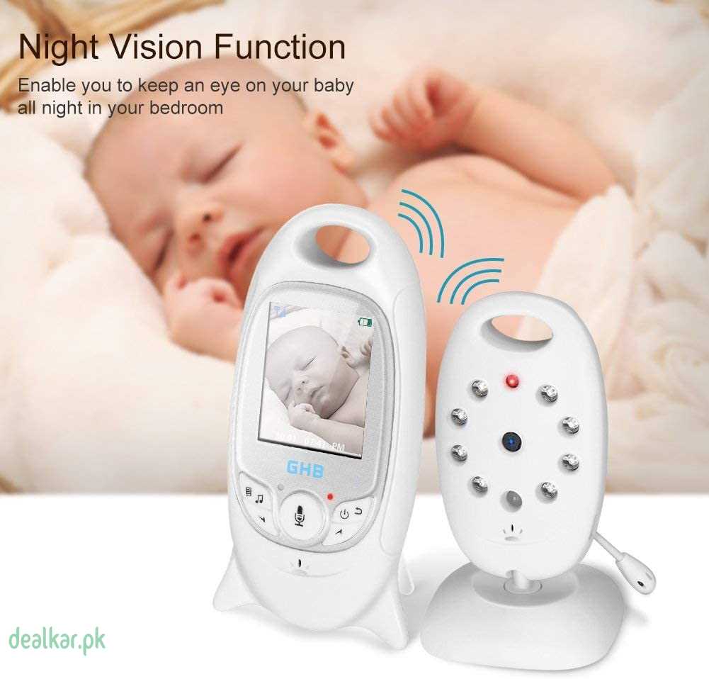 Baby Monitor GHB Con Video E Audio - Schermo 5'' HD 1080P - Autonomia 168 Ore - Visione Notturna - Ninne Nanne - Foto 5
