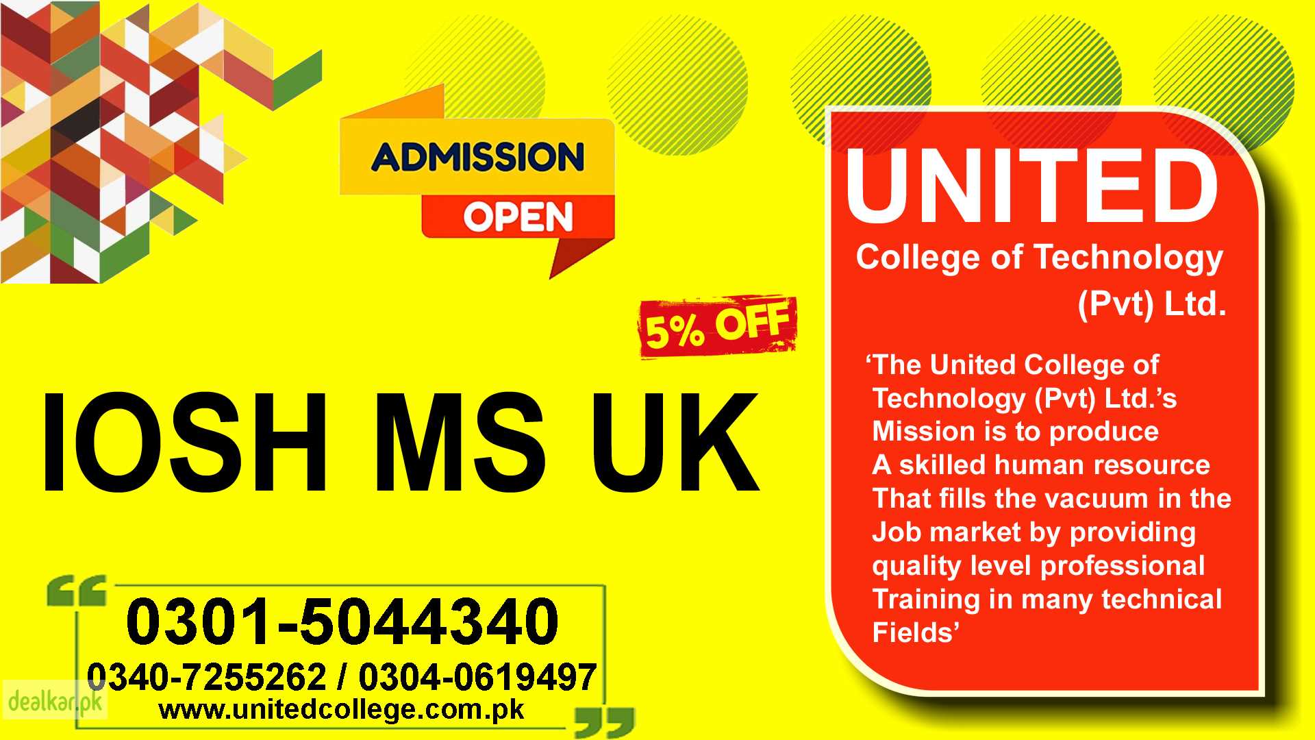 IOSH MS COURSE IN RAWALPINDI ISLAMABAD SAFETY OFFICER HSE DIPLOMA